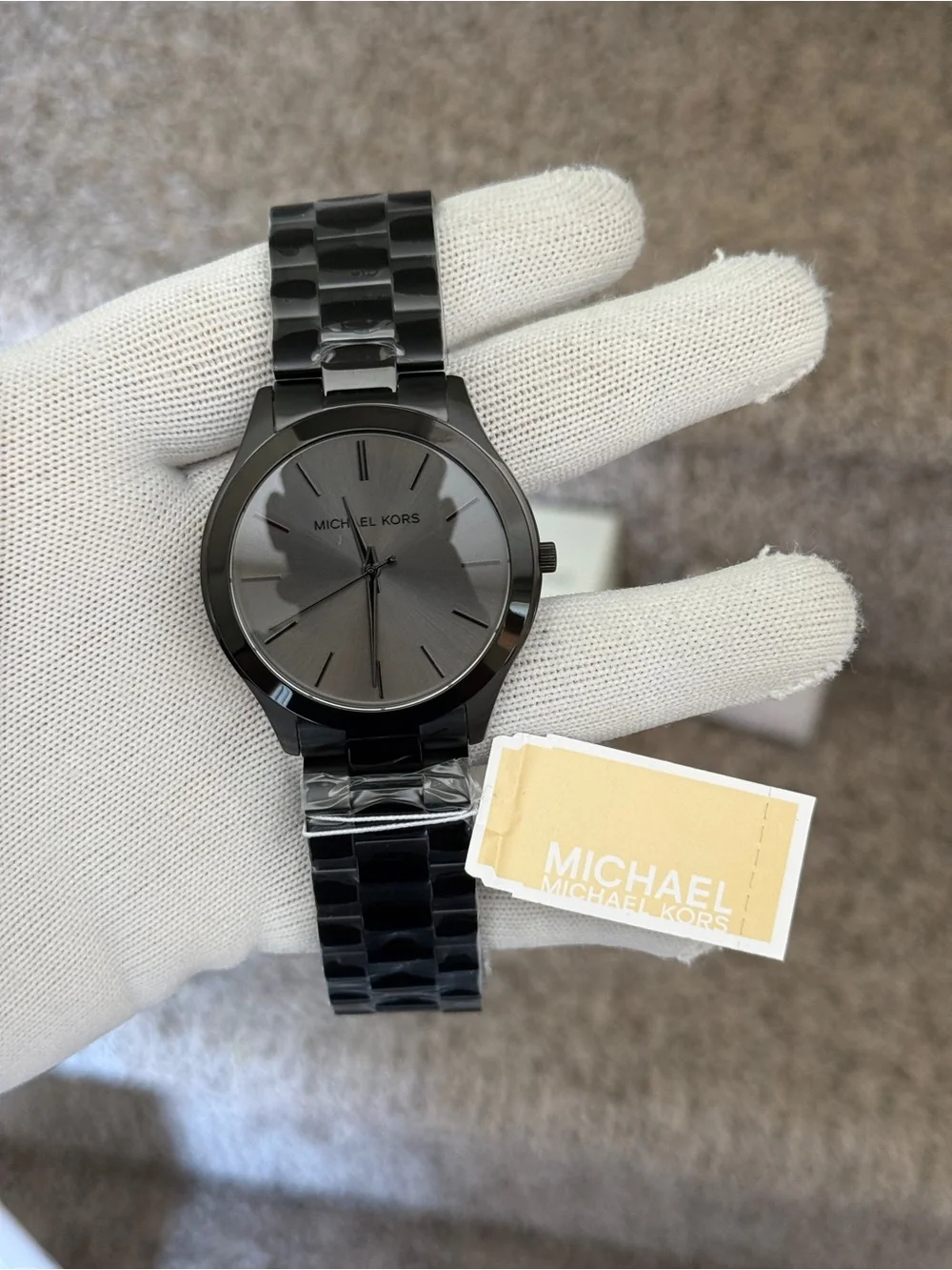 Michael Kors men’s Slim Black Stainless Steel Watch